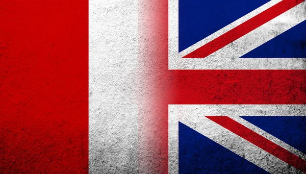 National Flag United Kingdom Great Britain Union Jack Republic Peru — Fotografia de Stock