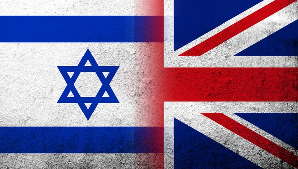 National Flag United Kingdom Great Britain Union Jack State Israel Obrazy Stockowe bez tantiem