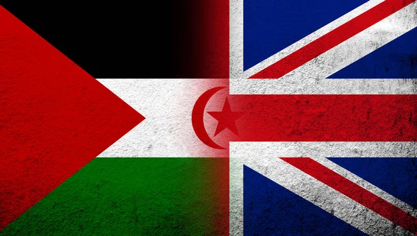 National Flag United Kingdom Great Britain Union Jack Sahrawi Arab — Stockfoto