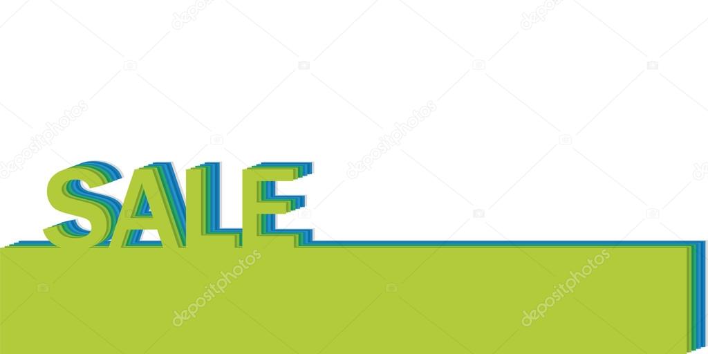Vector poster with the word sale