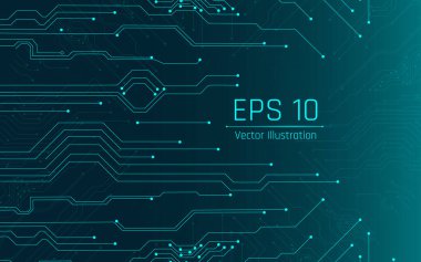 Fütürist soyut arka plan. Sunucu, internet, hız. Fütüristik tünel HUD. Soyut bir veri merkezi için hareketli grafikler .vektör çizer, eps10, kablo çerçevesi, koyu yeşil arkaplan