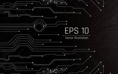 Fütürist soyut arka plan. Sunucu, internet, hız. Fütüristik tünel HUD. Soyut bir veri merkezi için hareketli grafikler .vektör çizer, eps10, kablo çerçevesi, siyah arkaplan