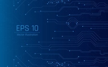 Fütürist soyut arka plan. Sunucu, internet, hız. Fütüristik tünel HUD. Soyut bir veri merkezi için hareket grafikleri .vektör illüstratörü, eps10, kablo çerçevesi, koyu mavi arkaplan