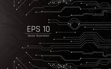 Fütürist soyut arka plan. Sunucu, internet, hız. Fütüristik tünel HUD. Soyut bir veri merkezi için hareketli grafikler .vektör çizer, eps10, kablo çerçevesi, siyah arkaplan