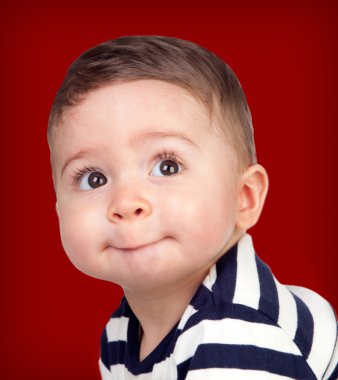 Beautiful baby with nice eyes clipart