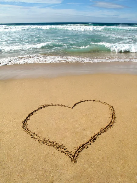 Heart on the sand Royalty Free Stock Photos