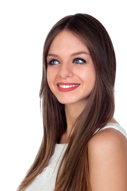 mavi gözlü çekici kadın