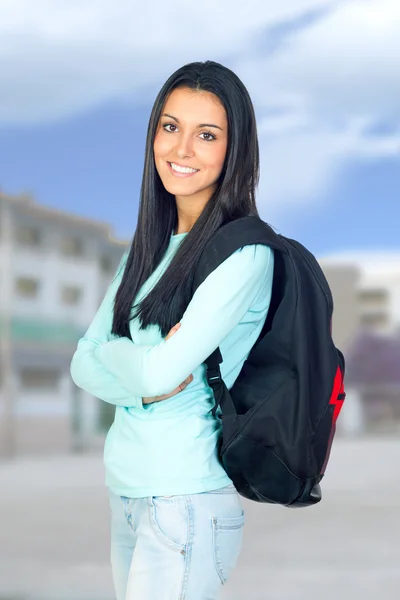 Young University Student with a Bagpack 스톡 사진