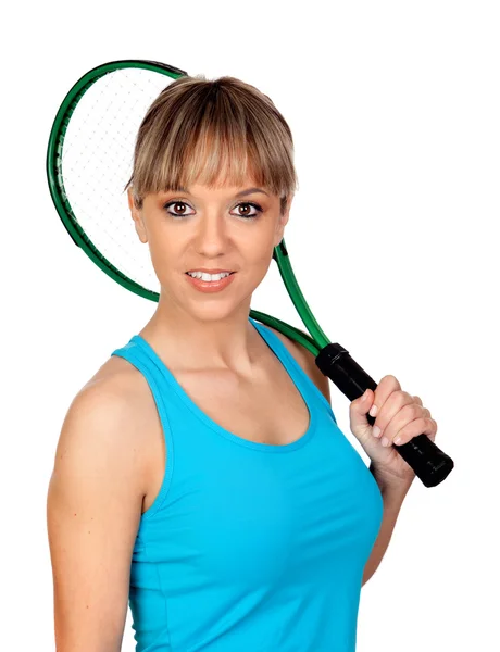 Pretty tennis player — Stock Photo, Image