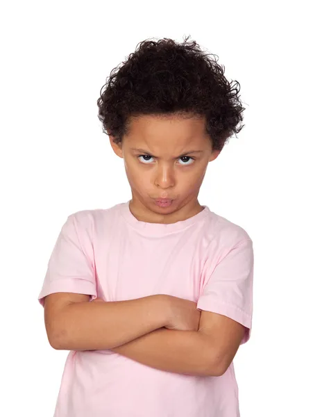 Angry latin child — Stock Photo, Image