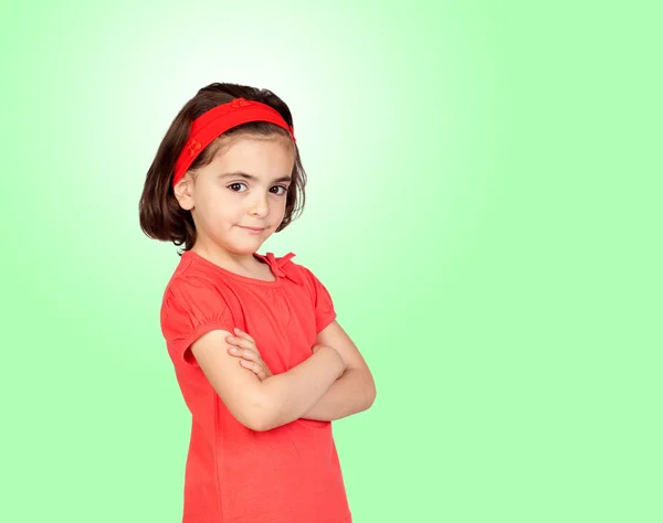 Bom retrato da menina bonita — Fotografia de Stock