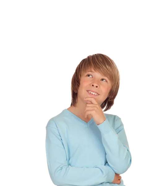 Nadenkend preteen jongen — Stockfoto