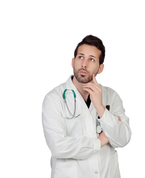 Jovem médico pensativo — Fotografia de Stock