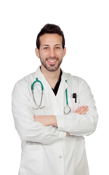 Retrato de jovem médico masculino — Fotografia de Stock