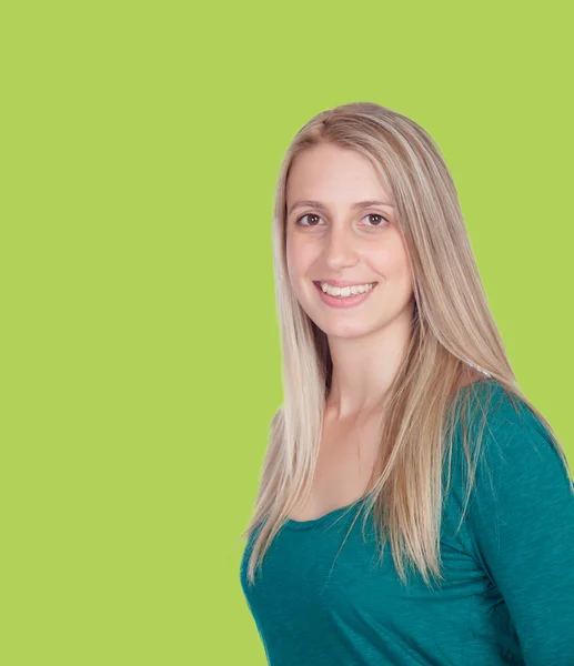 Mujer atractiva sonriendo — Foto de Stock