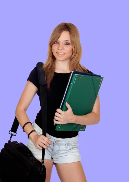 Attractive student girl — Stock Photo, Image