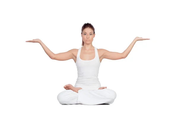 Mooie vrouw doet yoga — Stockfoto