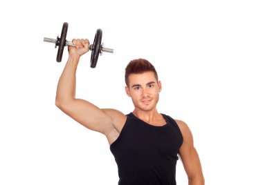 kaslı adam ağırlık kaldırma