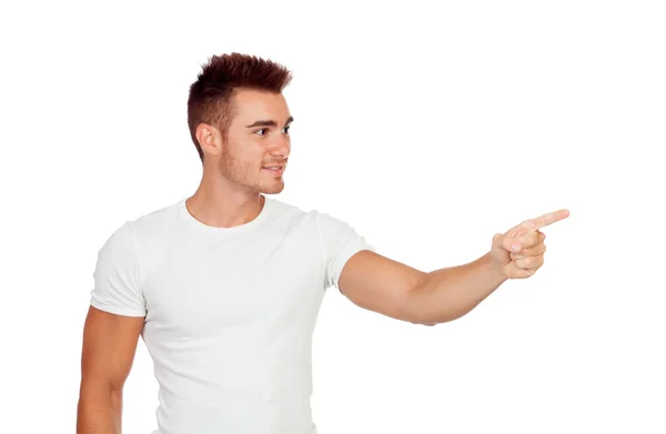 Young boy pointing something — Stock Photo, Image