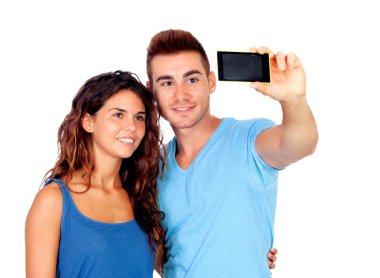 genç bir çift aşık olma ile hareket eden bir fotoğraf