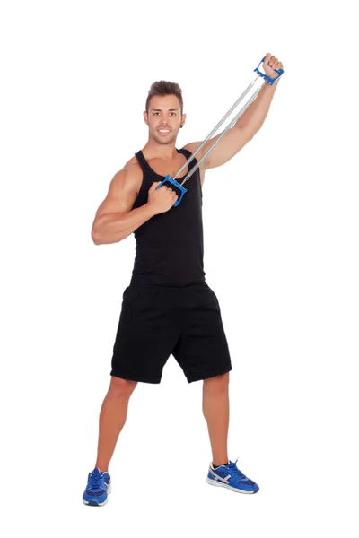 Muscular man training — Stock Photo, Image