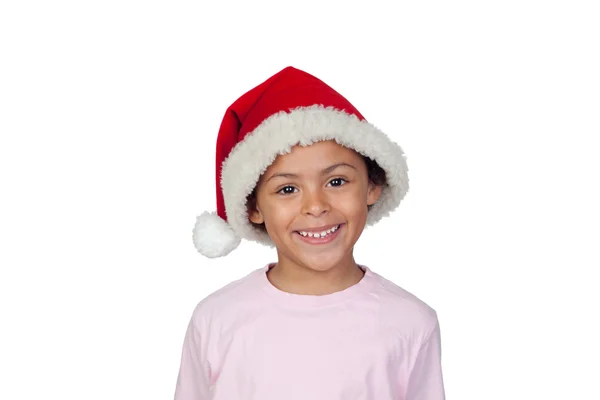 Portret dziewczyny sobie santa hat — Zdjęcie stockowe