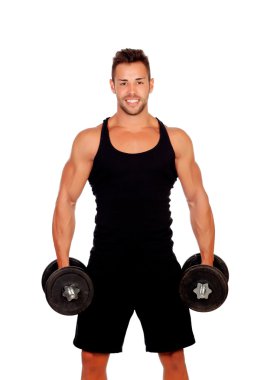 yakışıklı kaslı adam eğitim