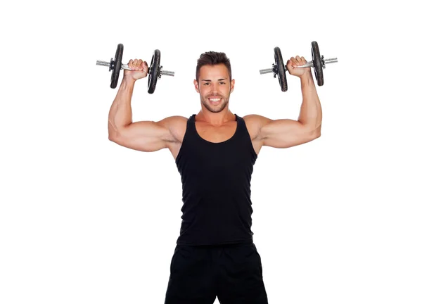 Guapo musculoso hombre entrenamiento —  Fotos de Stock