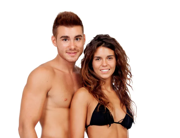 Loving couple in swimwear — Stock Photo, Image