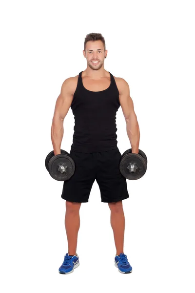 Handsome muscled man training — Stock Photo, Image