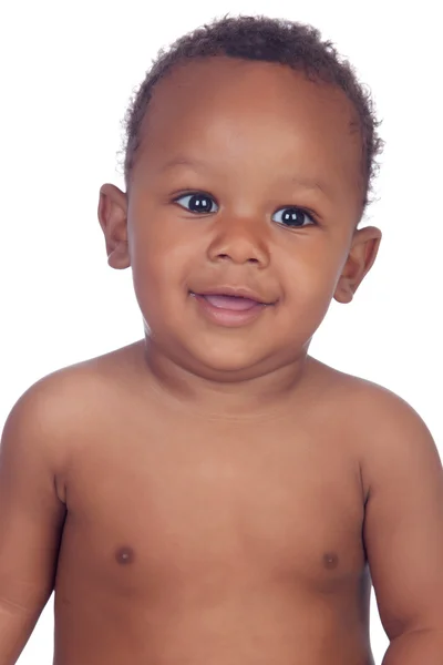 愛らしいアフリカ赤ちゃんが笑っています。 — ストック写真