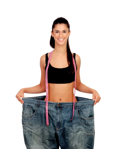 Objective achieved. Woman at her ideal weight — Stock Photo, Image