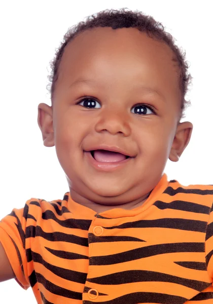 Roliga afrikanska baby leende — Stockfoto