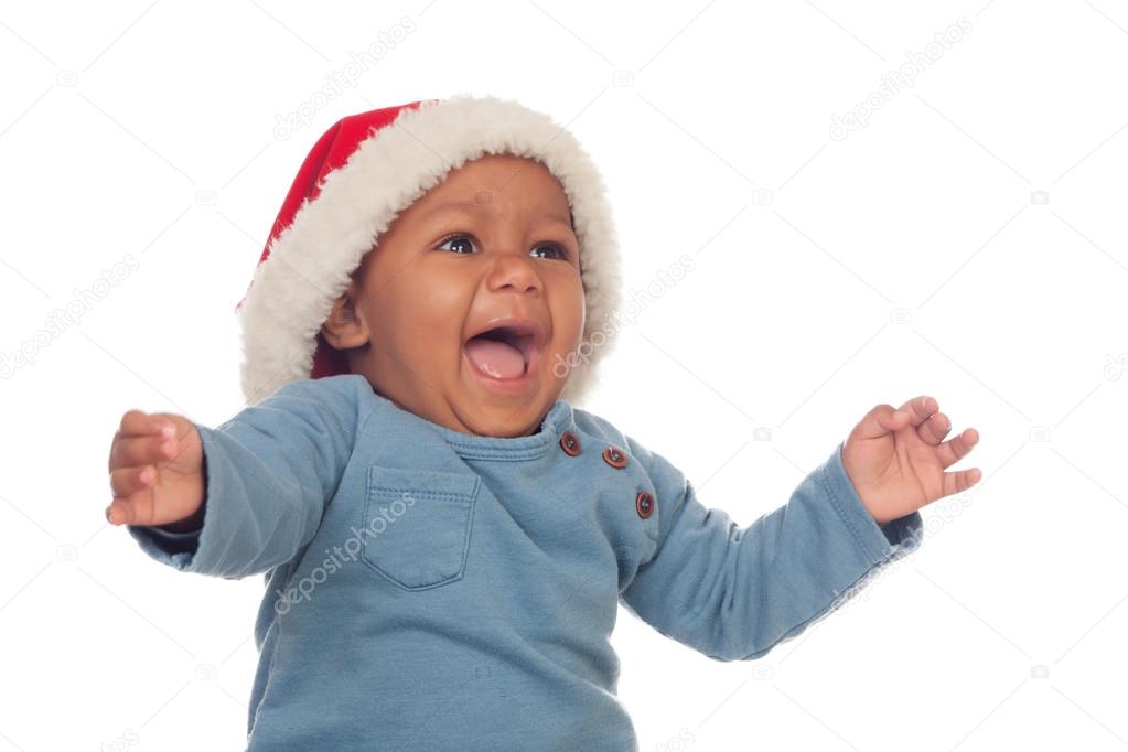 Adorable Bebe Africain Avec Chapeau De Noel Criant Image Libre De Droit Par Gelpi C Adorable Bebe Africain Avec Chapeau De Noel Criant Image Libre De Droit Par Gelpi C