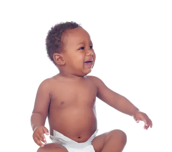 Schöne afrikanische Babywindeln weinen — Stockfoto