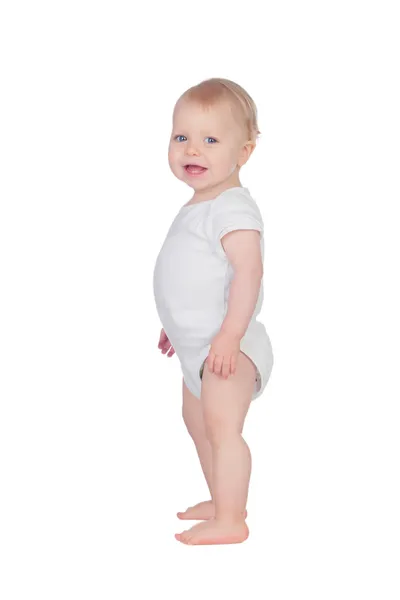 Adorable blonde baby in underwear — Stock Photo, Image