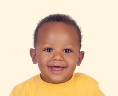 güzel bir gülümseme ile Afrika bebek