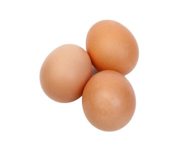 Makro üç kahverengi yumurta