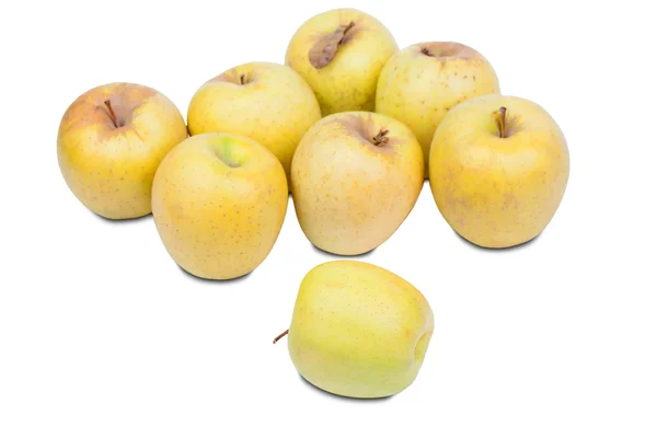 Flera gula äpplen — Stockfoto