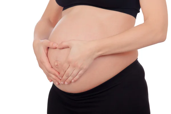 Hermosa barriga embarazada — Foto de Stock