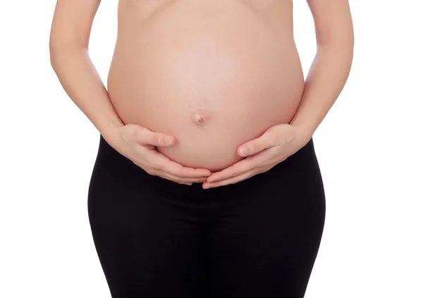 Hermosa barriga embarazada — Foto de Stock