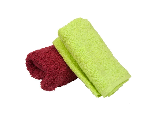 Stacked colorful towels Stock Photo