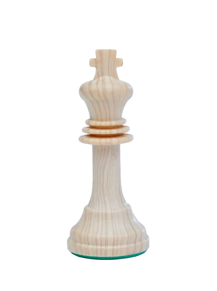 The king. Wooden chess piece — Stock Photo, Image