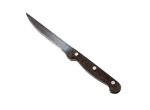 Silvered knife isolated — Stock Photo, Image