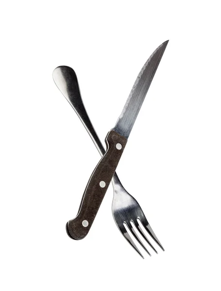 Cutlery in cross — Stock Photo, Image