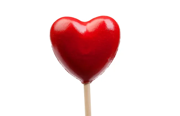 Red candy with shaped heart — Stock Photo, Image