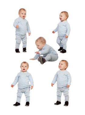 yürümeyi öğrenen bir bebek dizisi  