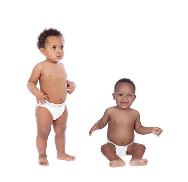 Dos hermosos bebés africanos — Foto de Stock