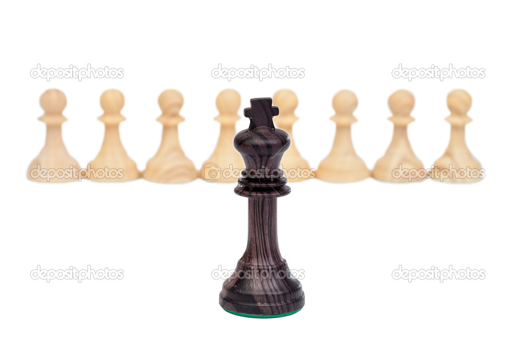 The king against pawns.