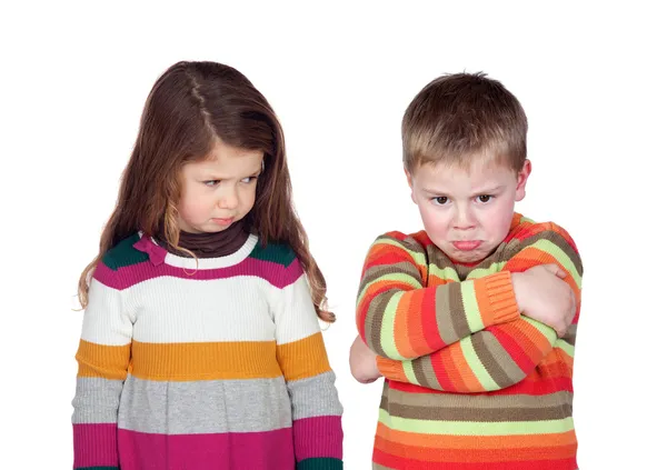 Dos niños enojados —  Fotos de Stock